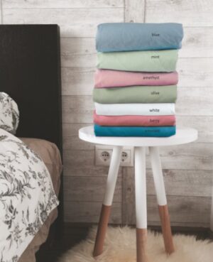 Σεντόνια βαμβακερά  με λάστιχο στις γωνίες μονόχρωμα