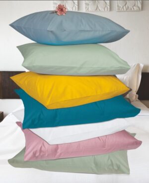 Μαξιλαροθήκες σετ 2 τεμαχίων μονόχρωμες  52x72cm