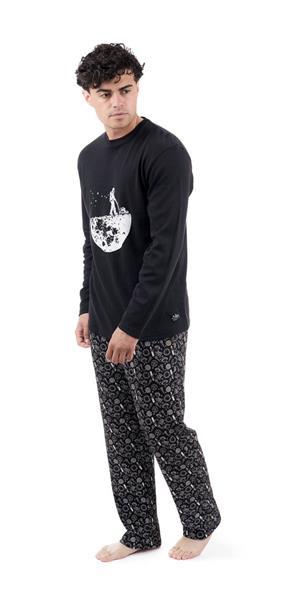 ΑΝΔΡΙΚΗ ΧΕΙΜΕΡΙΝΗ ΠΥΤΖΑΜΑ ΒΑΜΒΑΚΕΡΗ ΜΑΥΡΟ ΧΡΩΜΑ - Image 2