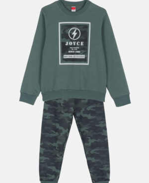 Joyce Σετ Φόρμας χειμερινό χωρίς χνούδι για Αγόρι χακί με παντελόνι χακί σχέδιο παραλλαγής