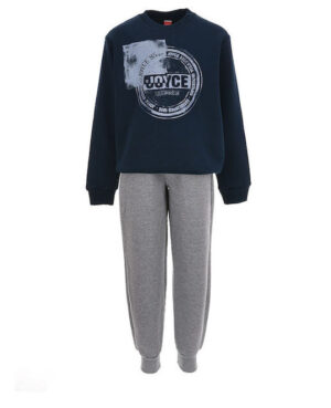 Joyce Σετ Φόρμας χειμερινό για Αγόρι μπλε με γκρι μελανζέ