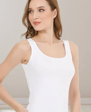 Φανελάκια βαμβακερά γυναικεία χωρίς μανίκι με φαρδιά ράντα