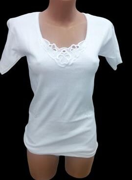 Φανελάκια βαμβακερά γυναικεία κοντό μανίκι και μοτίφ