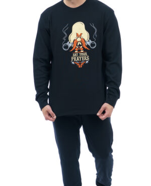 Ανδρική Χειμερινή Πυτζάμα Βαμβακερή Sara "SAY YOUR PRAYERS"