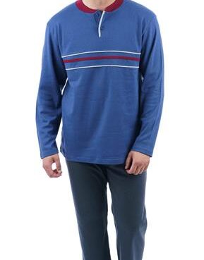 Ανδρική Χειμερινή Πυτζάμα Βαμβακερή billy με πατιλέτα 2 κουμπιών