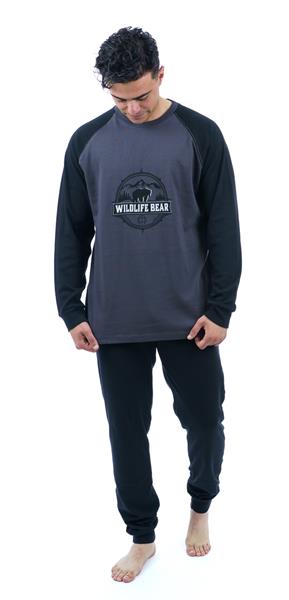 Ανδρική Χειμερινή Πυτζάμα Βαμβακερή Sara “WIND LIFE BEAR”