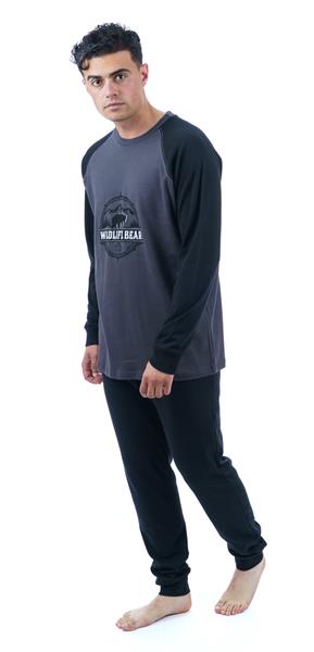 Ανδρική Χειμερινή Πυτζάμα Βαμβακερή Sara “WIND LIFE BEAR” - Image 2