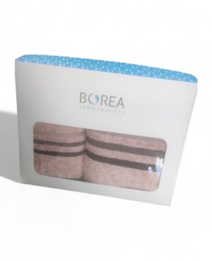 Σετ Πετσέτες 3 Τεμαχίων Jill 100% Βαμβακερές Πενιέ Φροτέ με Μπορντούρα & Κρόσσι