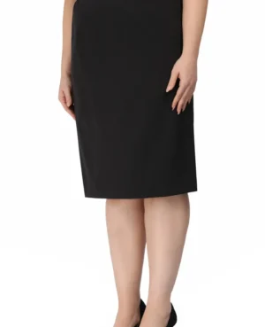 Γυναικεία Midi Κλασική Φούστα με Σκίσιμο – Μαύρη & Μπλε Σκούρο (48-62)